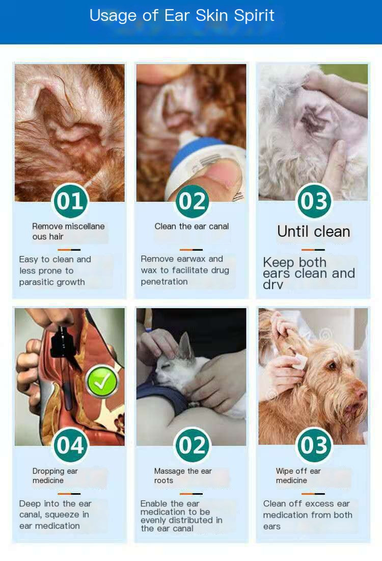 ORIDERMYL Ácaros del oído para mascotas, gatos y perros, ácaros del oído para detener el picor en los oídos, olor a picor en los oídos, 10 g 