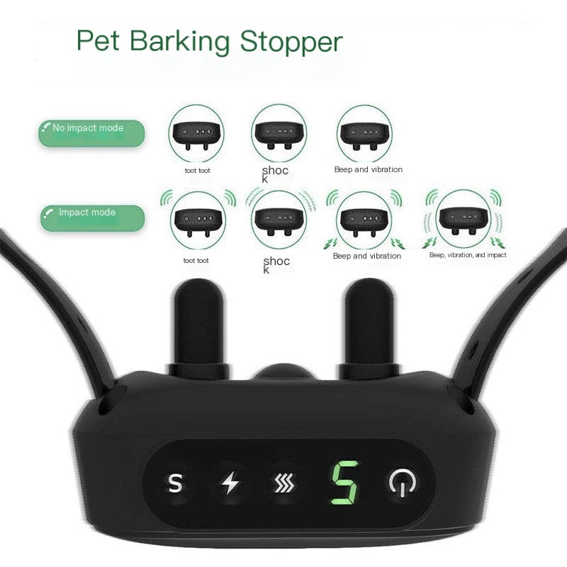 Bark Collar, Rechargeable Dog Bark Collar with 7 Adjustable Sensitivity and Intensity Beep Vibration Shock, Anti Barking Collar for Small Medium Large Breed Dogs (Black)