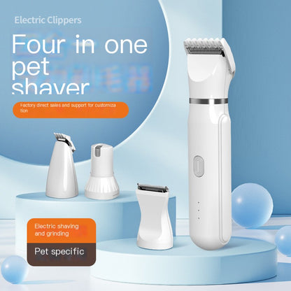 dog grooming shears   New 4-in-1  Dog Clippers Grooming Kit Hair Clipper-Low Noise Paw Trimmer- Rechargeable - Cordless Quiet Nail Grinder Shaver for Cats and Other Pets