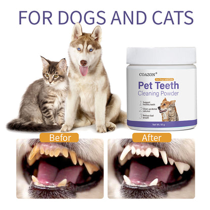 COAZAN   Pet Teeth.  ProBright Dental Powder - Dog Breath Freshener - Teeth Cleaning Made Easy – Targets Tartar & Bad Breath - Formulated for Large Dogs