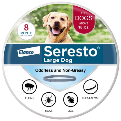 Seresto Collar de prevención y tratamiento contra pulgas y garrapatas para perros pequeños recomendado por veterinarios para perros de menos de 18 libras | 8 meses de protección 