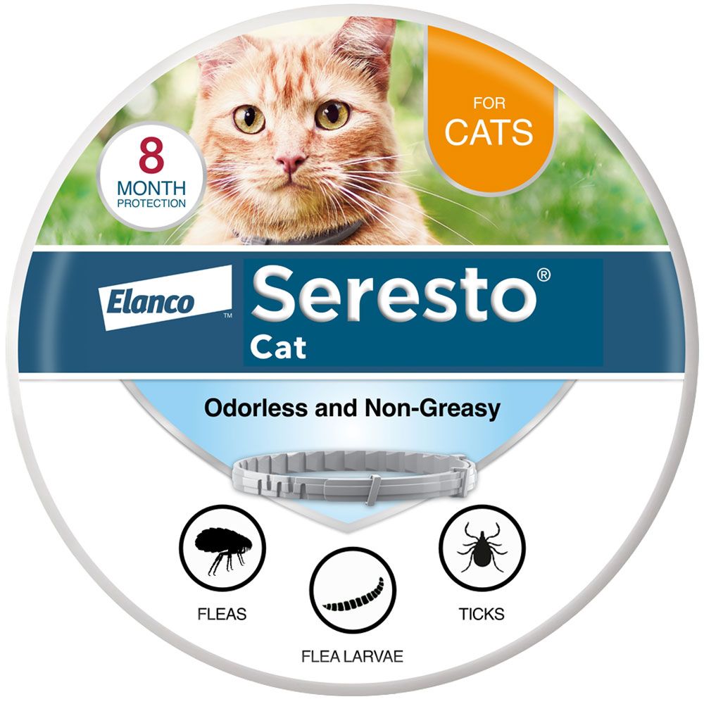 Seresto Cat Collar de prevención y tratamiento contra pulgas y garrapatas para gatos recomendado por veterinarios | 8 meses de protección 