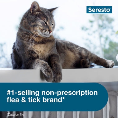 Seresto Cat Collar de prevención y tratamiento contra pulgas y garrapatas para gatos recomendado por veterinarios | 8 meses de protección 