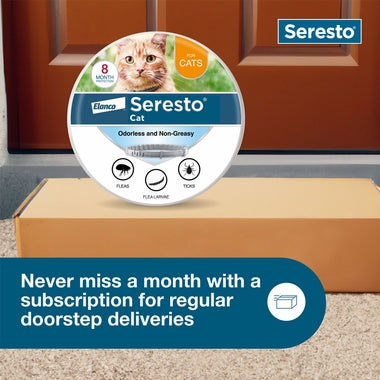 Seresto Cat Collar de prevención y tratamiento contra pulgas y garrapatas para gatos recomendado por veterinarios | 8 meses de protección 