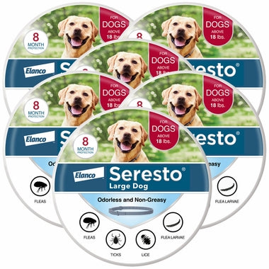 Seresto Collar de prevención y tratamiento contra pulgas y garrapatas para perros pequeños recomendado por veterinarios para perros de menos de 18 libras | 8 meses de protección 