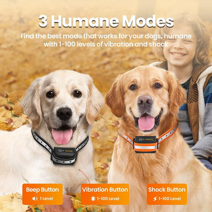 Collar de perro remoto y recargable de 1000m, collar de entrenamiento para perros, collar de choque para perros