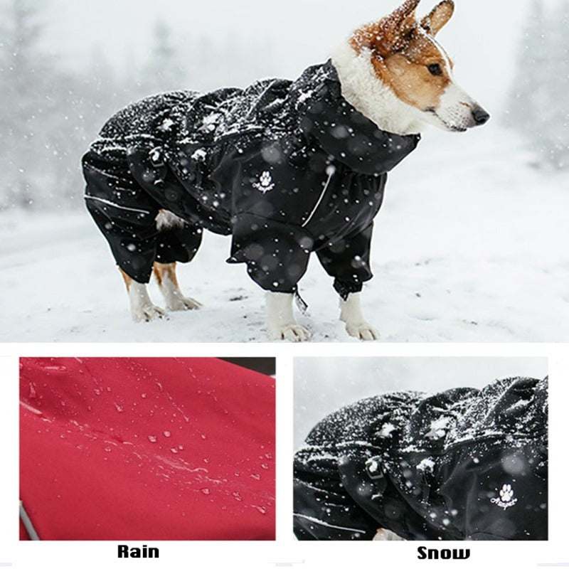 Reflective Dog Raincoat Waterproof Pet Dog Outdoor Jacket