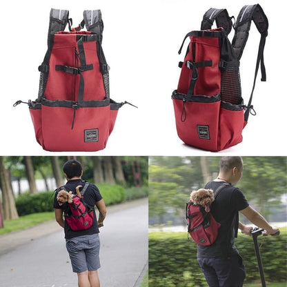 Dog Carrier Bag Pet Double Shoulder Traveler Backpack