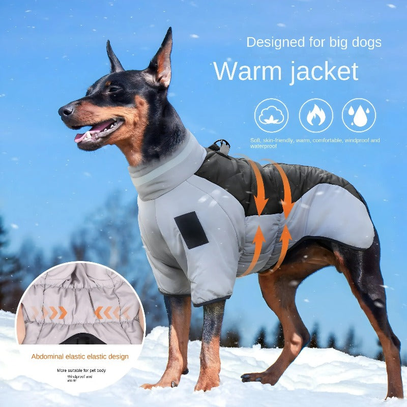 Dog Winter Coat Dog Outerwear Cotton-Padded Jacket Warm Turtleneck Dog Jacket