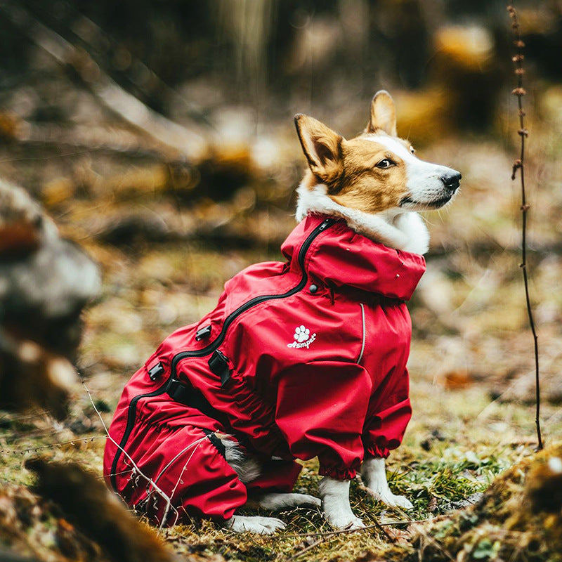 Chubasquero reflectante para perros Chaqueta impermeable para exteriores para perros