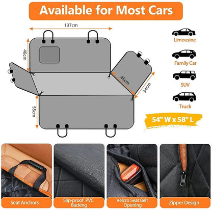 Funda para asiento de coche para perros, impermeable, portadores para perros, estera de viaje, hamaca