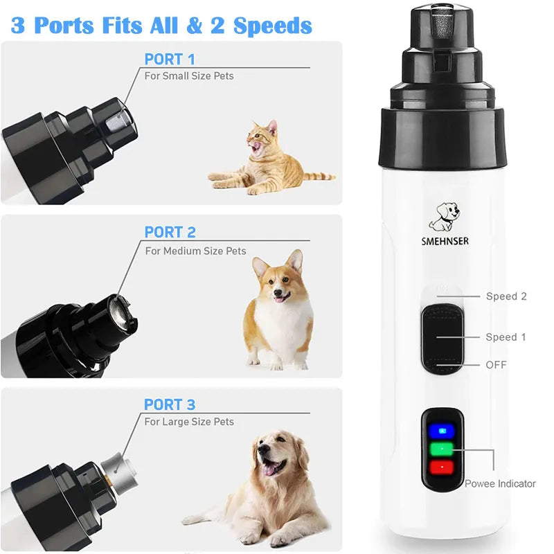 Amoladoras de uñas para perros con carga USB