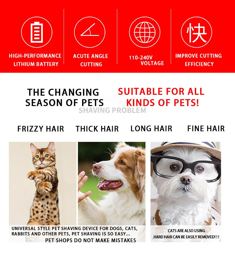 Professional Electric Pet Hair Trimmer