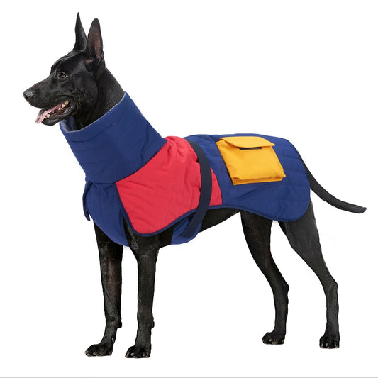 Ropa de invierno para perros grandes, chaqueta gruesa y cálida para perros, traje de nieve de nailon impermeable