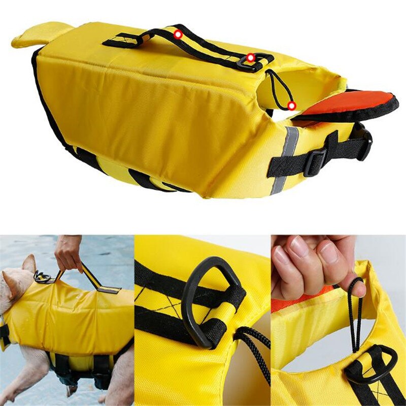 Outdoors Pet Dog Life Jacket  Vest Reflective Dog Swimsuit